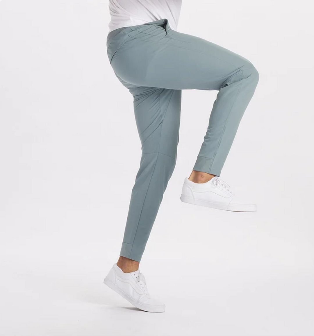 Pantaloni da Uomo Elasticizzati Affusolati con Polsini per Stile Casual e Sportivo