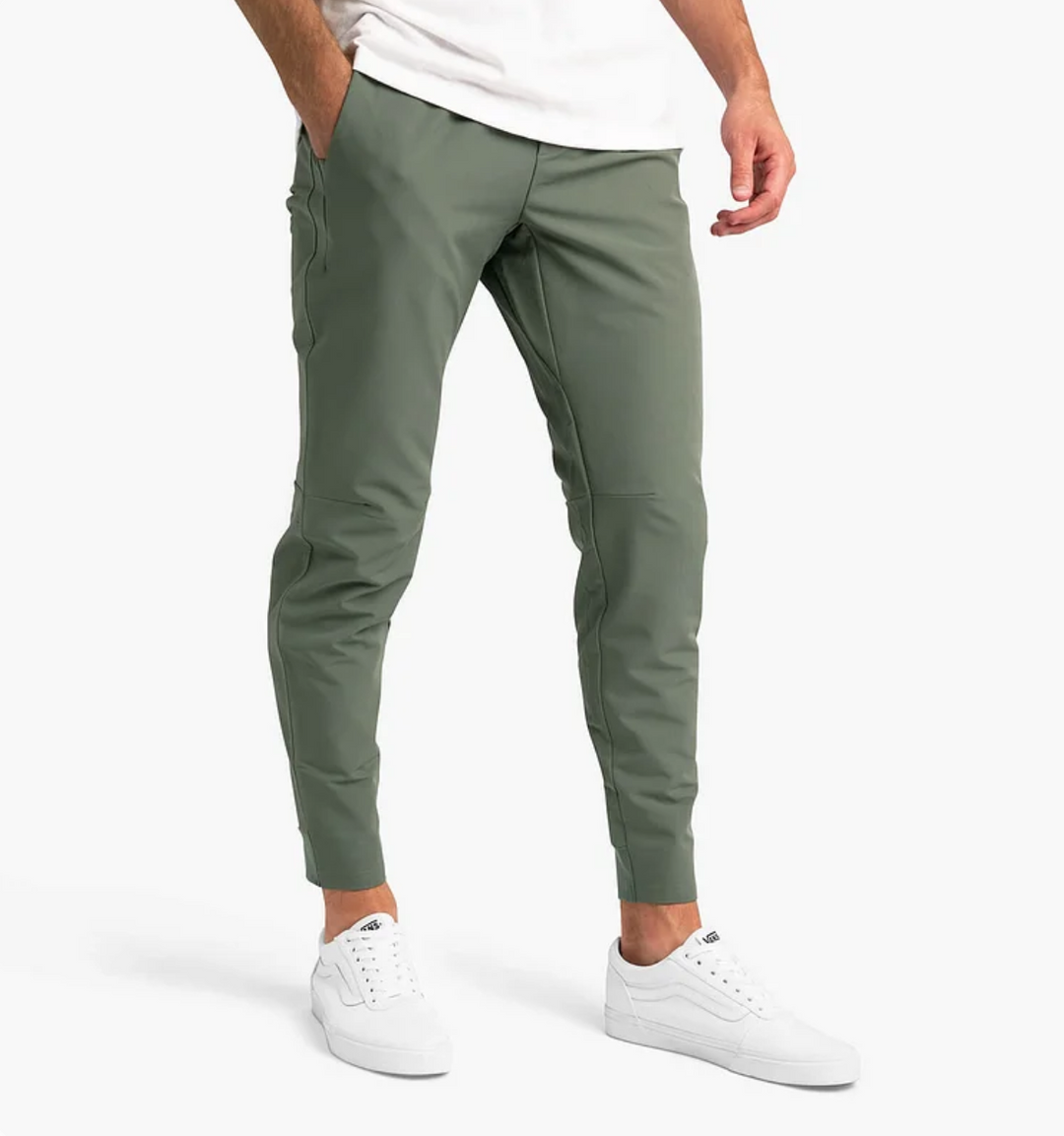 Pantaloni da Uomo Elasticizzati Affusolati con Polsini per Stile Casual e Sportivo
