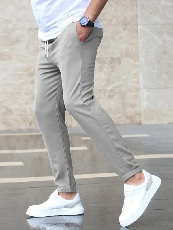 Elegante Stretch-Hosen für Herren, schmal geschnitten für einen modernen, lässigen und semi-formellen Look