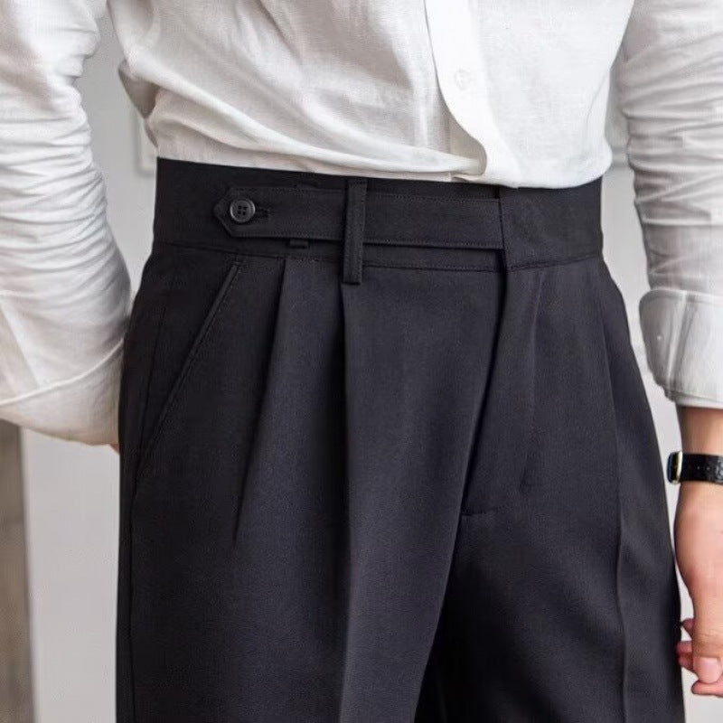 Pantaloni da Uomo Versatili a Vita Alta