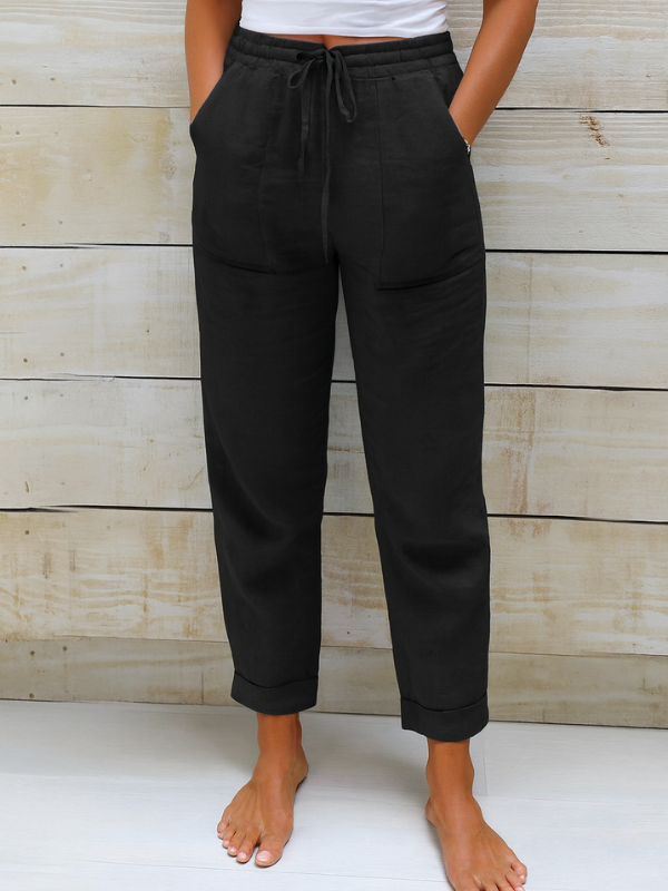 Pantaloni da Donna Dalla Vestibilità Ampia con Elastico in Vita, Ideali per l'uso Quotidiano e Versatile