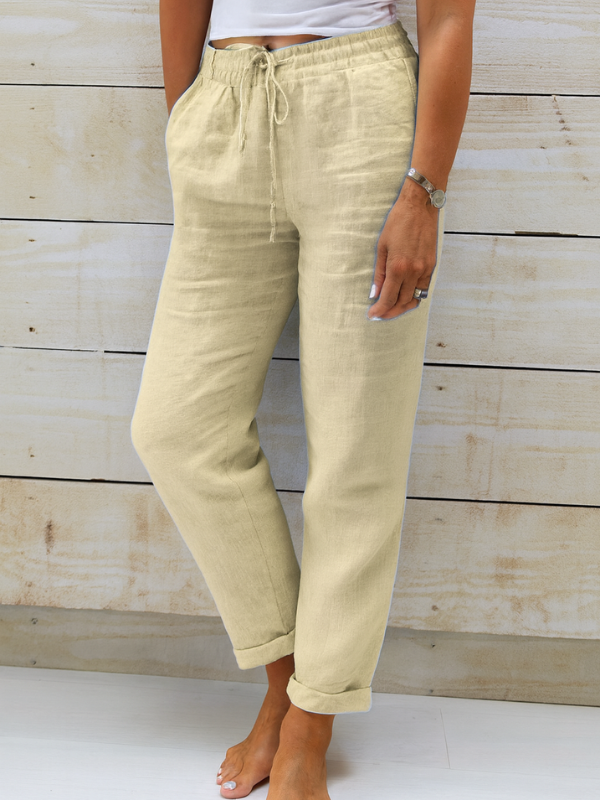 Pantaloni da Donna Dalla Vestibilità Ampia con Elastico in Vita, Ideali per l'uso Quotidiano e Versatile