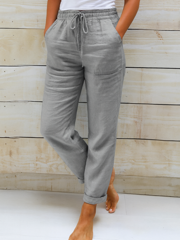 Pantaloni da Donna Dalla Vestibilità Ampia con Elastico in Vita, Ideali per l'uso Quotidiano e Versatile