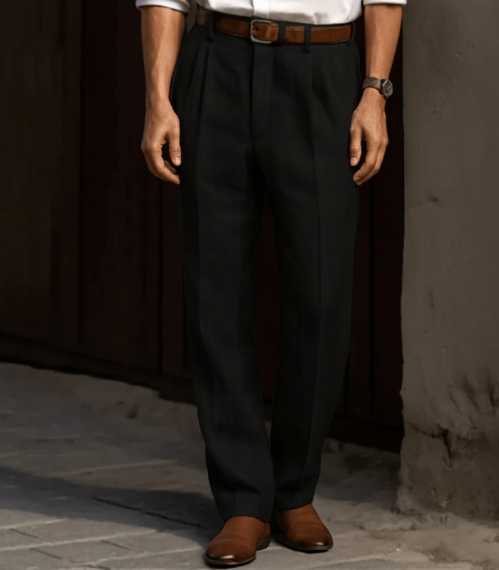 Pantaloni da Uomo Eleganti a Righe Retrò con Stile Classico