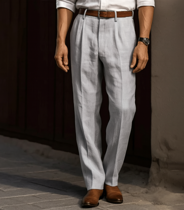 Pantaloni da Uomo Eleganti a Righe Retrò con Stile Classico
