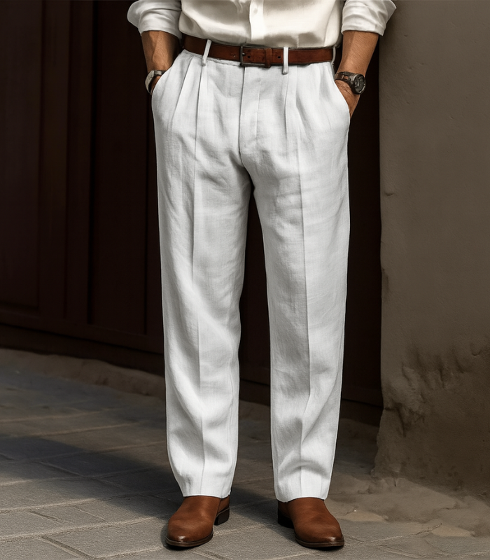 Pantaloni da Uomo Eleganti a Righe Retrò con Stile Classico