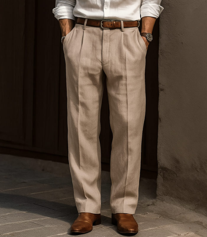 Pantaloni da Uomo Eleganti a Righe Retrò con Stile Classico