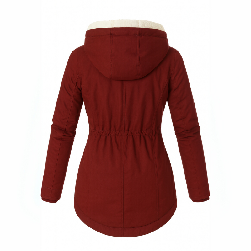 Winterparka für Damen mit Sherpa-Futter und Kapuze