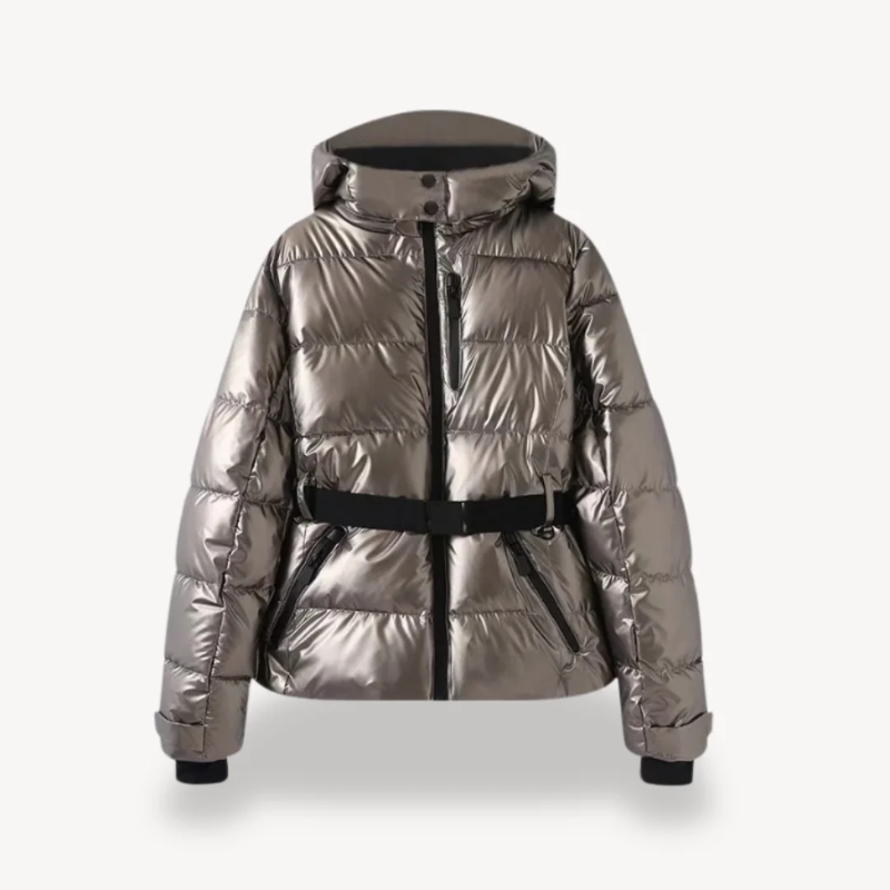 Piumino da Donna - Cappotto Invernale Imbottito con Cintura, Resistente All'acqua