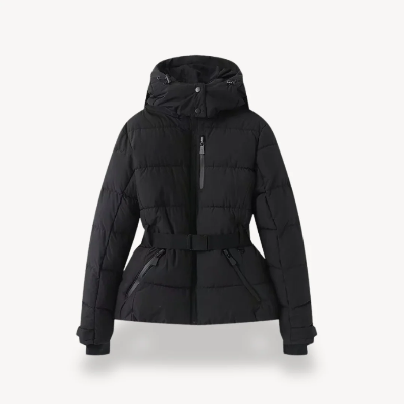 Piumino da Donna - Cappotto Invernale Imbottito con Cintura, Resistente All'acqua