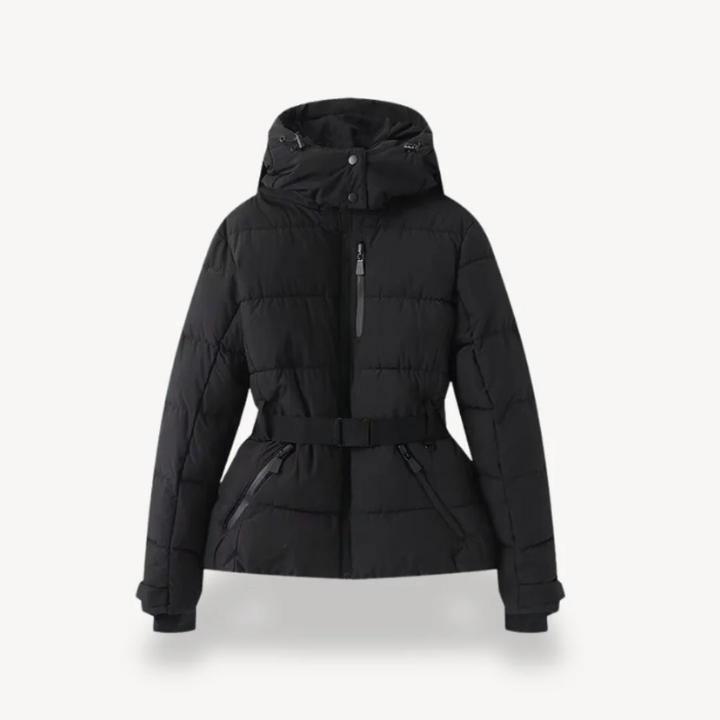 Piumino da Donna - Cappotto Invernale Imbottito con Cintura, Resistente All'acqua