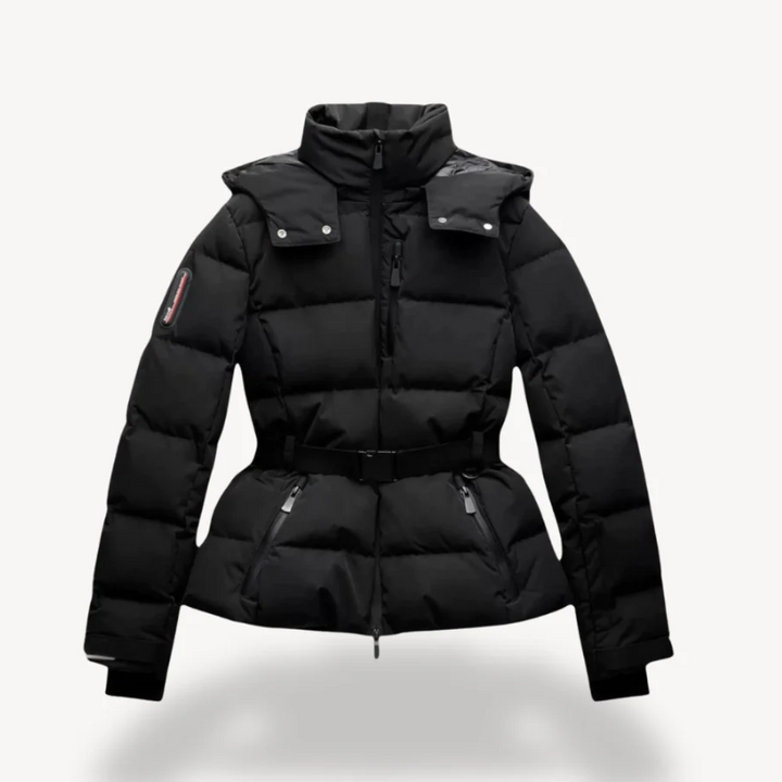 Piumino da Donna - Cappotto Invernale Imbottito con Cintura, Resistente All'acqua