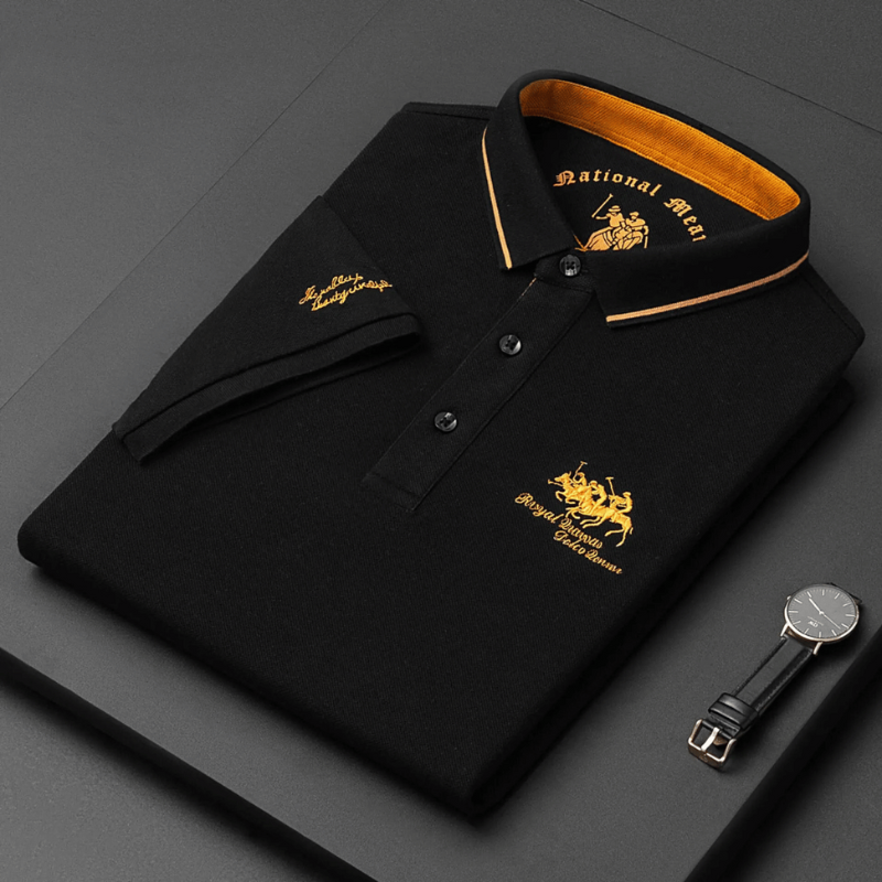 Klassisches Herren-Polo mit kurzen Ärmeln, Perfekt für legere und formelle Anlässe