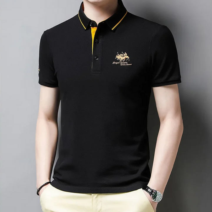 Klassisches Herren-Polo mit kurzen Ärmeln, Perfekt für legere und formelle Anlässe