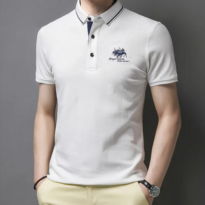 Klassisches Herren-Polo mit kurzen Ärmeln, Perfekt für legere und formelle Anlässe