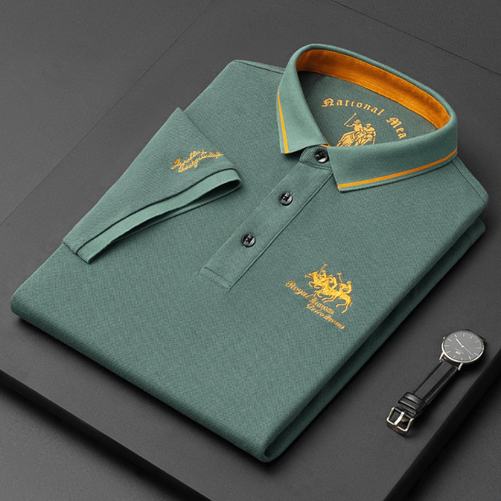 Klassisches Herren-Polo mit kurzen Ärmeln, Perfekt für legere und formelle Anlässe