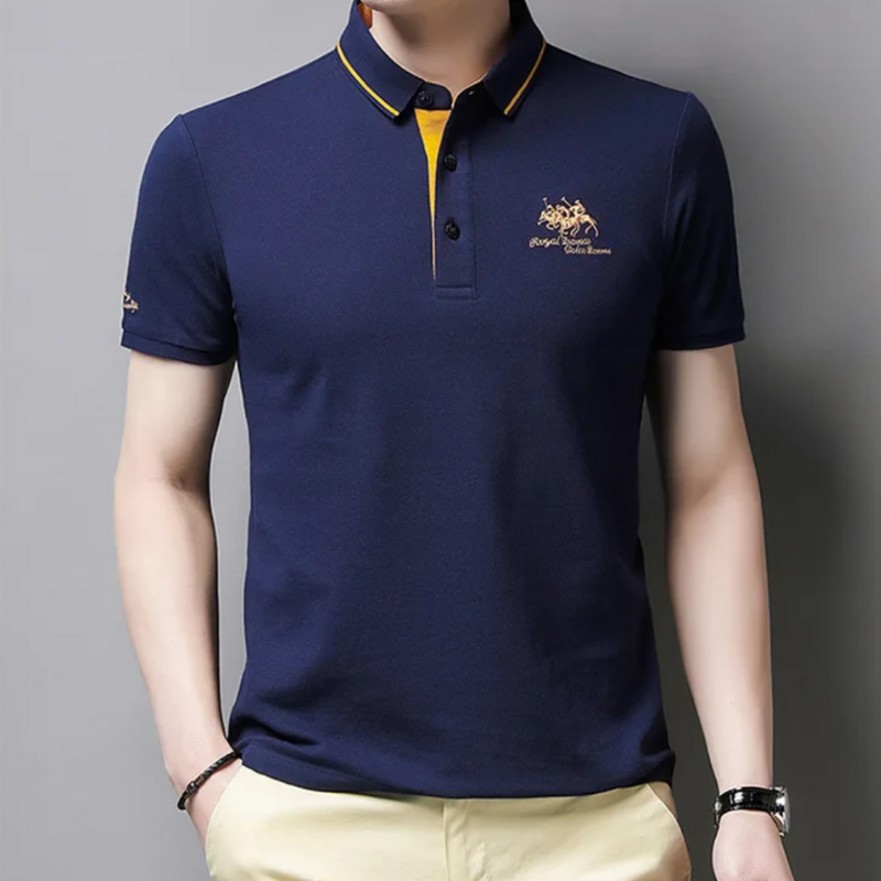 Klassisches Herren-Polo mit kurzen Ärmeln, Perfekt für legere und formelle Anlässe