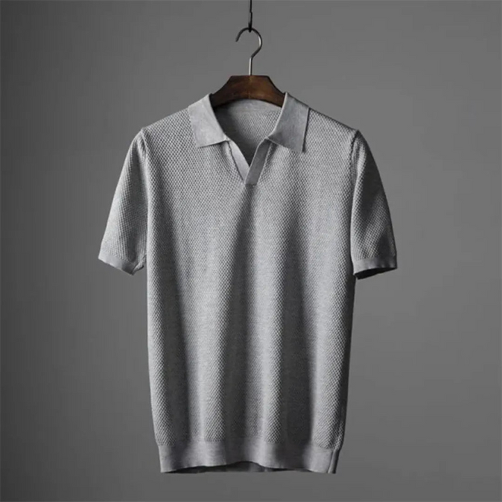 Elegantes Langarm-Polo für Herren aus peruanischer Baumwolle - Casual und formelle Poloshirts