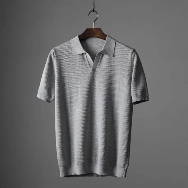 Elegantes Langarm-Polo für Herren aus peruanischer Baumwolle - Casual und formelle Poloshirts