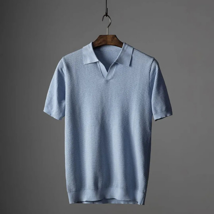 Elegantes Langarm-Polo für Herren aus peruanischer Baumwolle - Casual und formelle Poloshirts