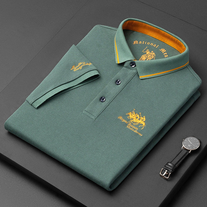 Polo Manica Lunga Uomo Elegante in Vari Colori - Magliette Polo Uomo Casual Classica 0