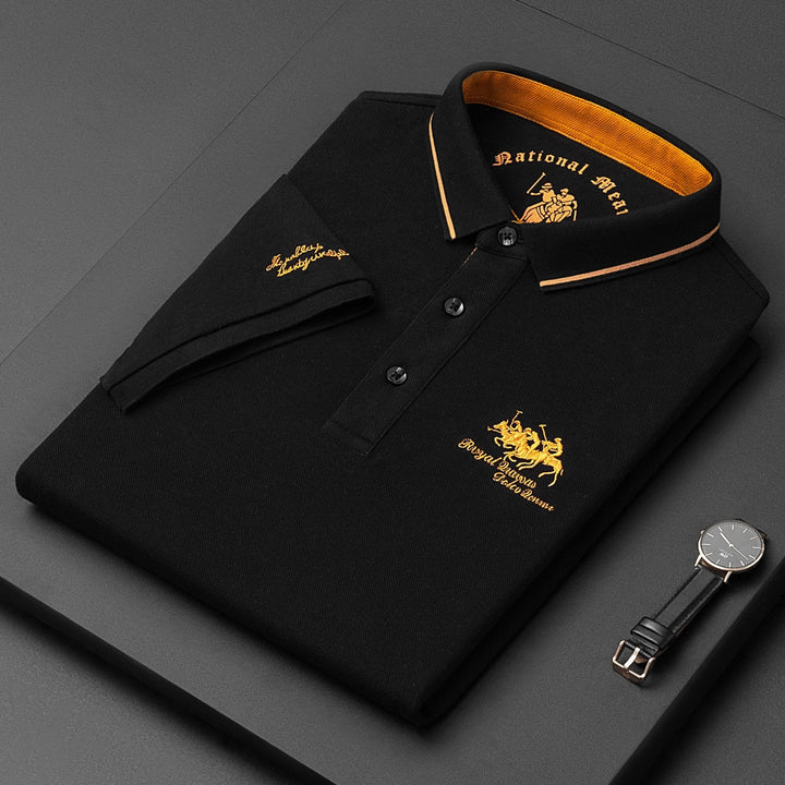 Polo Manica Lunga Uomo Elegante in Vari Colori - Magliette Polo Uomo Casual Classica 5