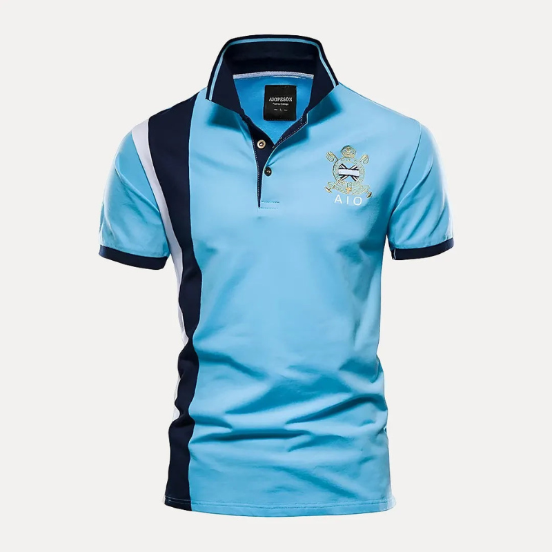 Polo mit langen Ärmeln für Herren aus weichem Stoff - Elegante Herrenpolo für lässigen und smart-casual Stil