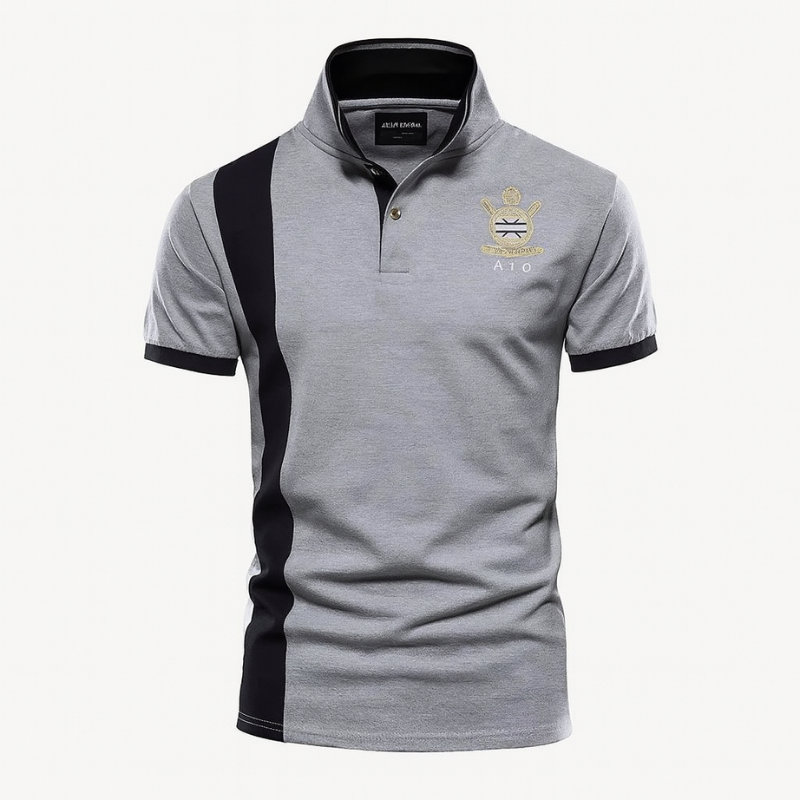 Polo mit langen Ärmeln für Herren aus weichem Stoff - Elegante Herrenpolo für lässigen und smart-casual Stil
