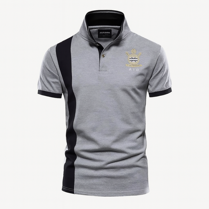 Polo mit langen Ärmeln für Herren aus weichem Stoff - Elegante Herrenpolo für lässigen und smart-casual Stil