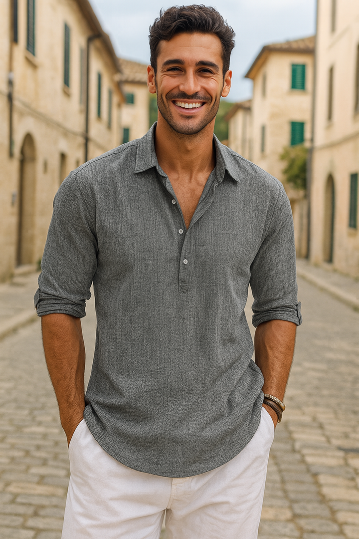 Polo Uomo Manica Corta Elegante e Traspirante con Colletto Classico