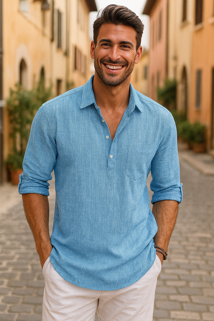 Polo Uomo Manica Corta Elegante e Traspirante con Colletto Classico