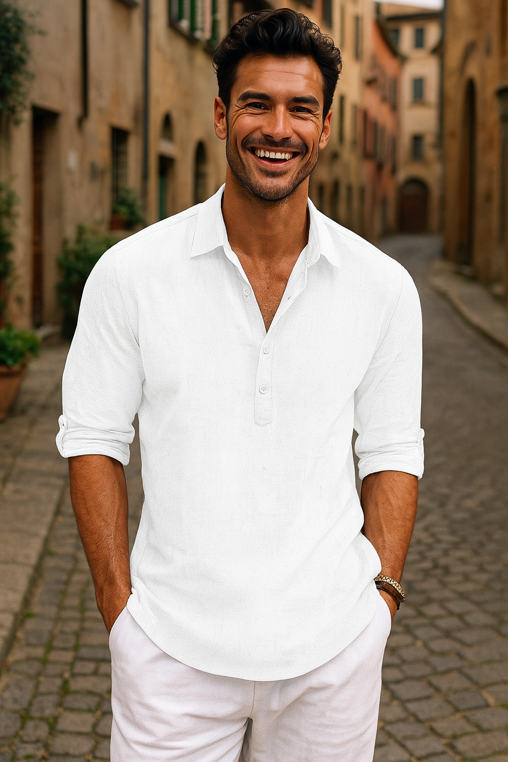 Polo Uomo Manica Corta Elegante e Traspirante con Colletto Classico