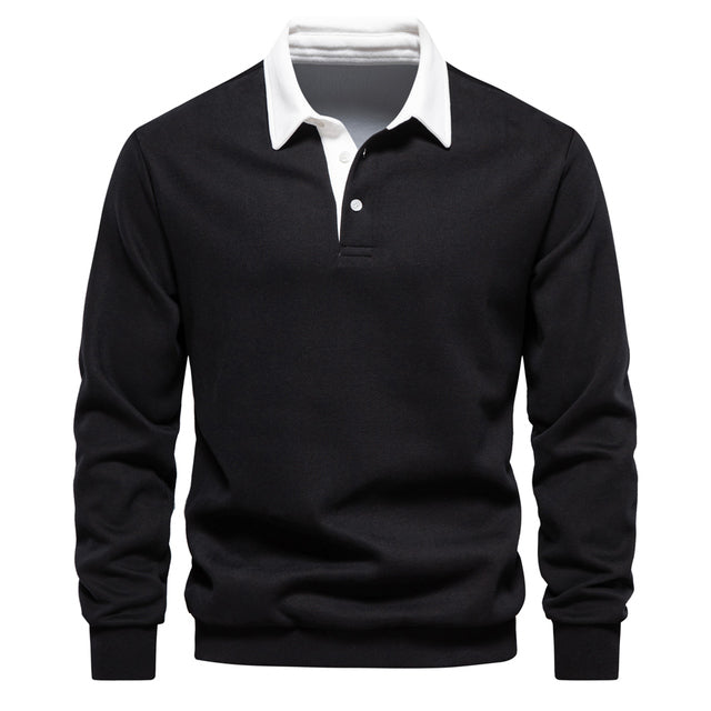 Polo Uomo Manica Lunga Elegante per Comfort e Stile Casual e Formale 1