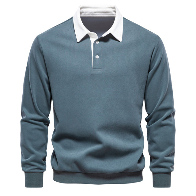 Polo Uomo Manica Lunga Elegante per Comfort e Stile Casual e Formale 3