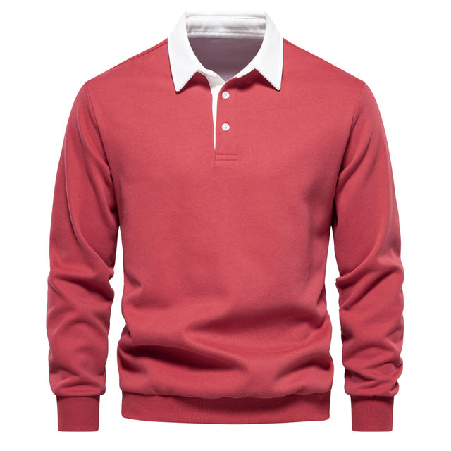 Polo Uomo Manica Lunga Elegante per Comfort e Stile Casual e Formale 5