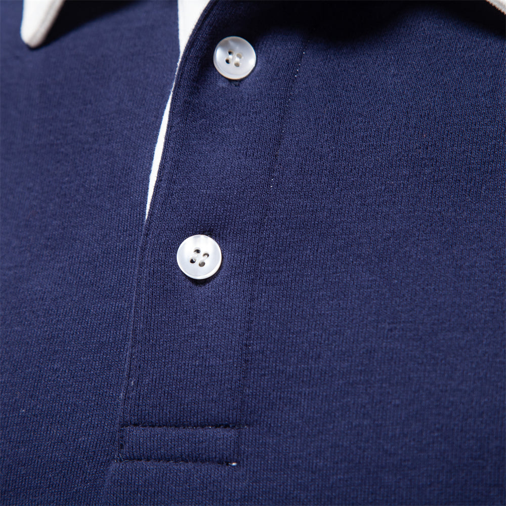Polo Uomo Manica Lunga Elegante per Comfort e Stile Casual e Formale 7