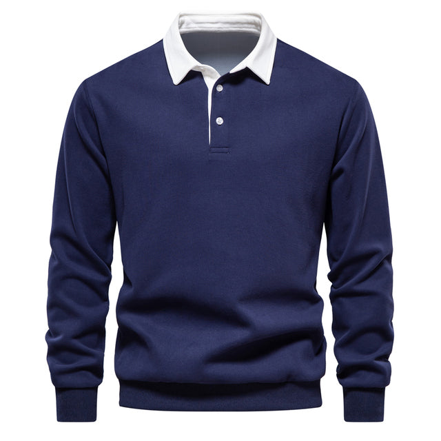 Polo Uomo Manica Lunga Elegante per Comfort e Stile Casual e Formale 8