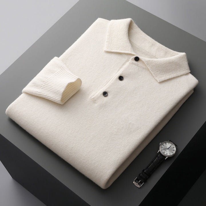 Polo Uomo Manica Lunga in Morbido Tessuto Elegante e Versatile per Occasioni Formali e Casual 0