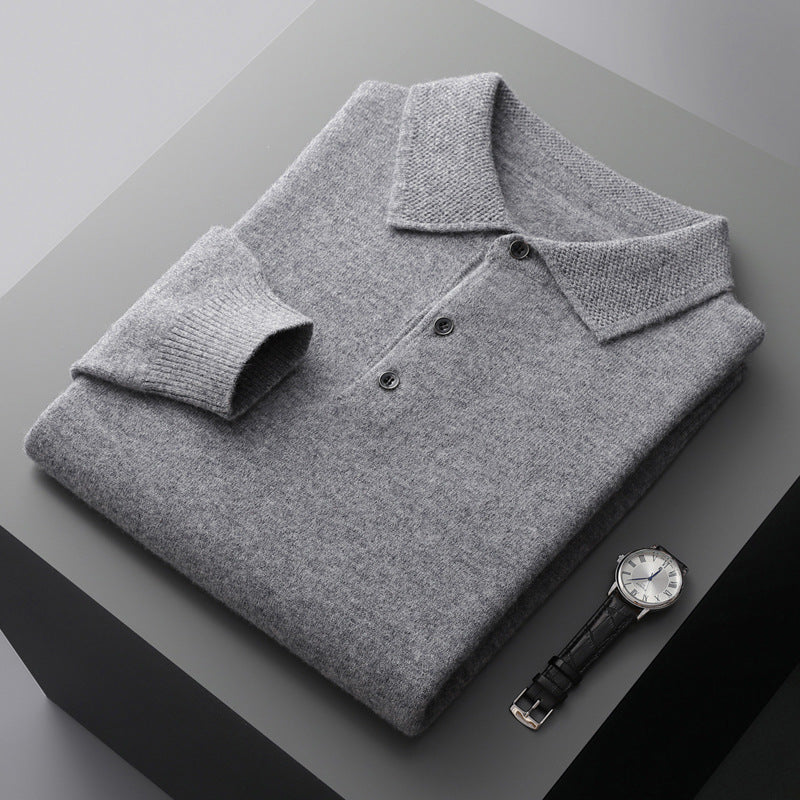 Polo Uomo Manica Lunga in Morbido Tessuto Elegante e Versatile per Occasioni Formali e Casual 1