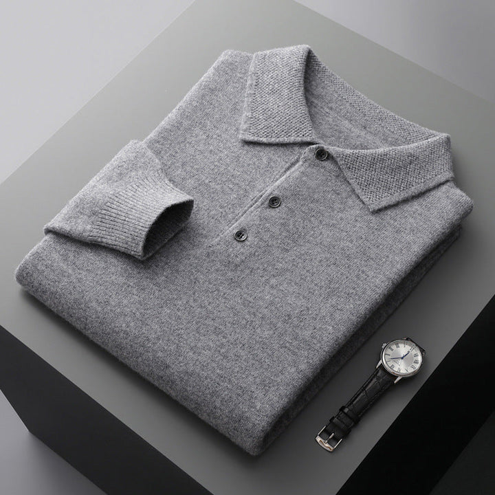 Polo Uomo Manica Lunga in Morbido Tessuto Elegante e Versatile per Occasioni Formali e Casual 1