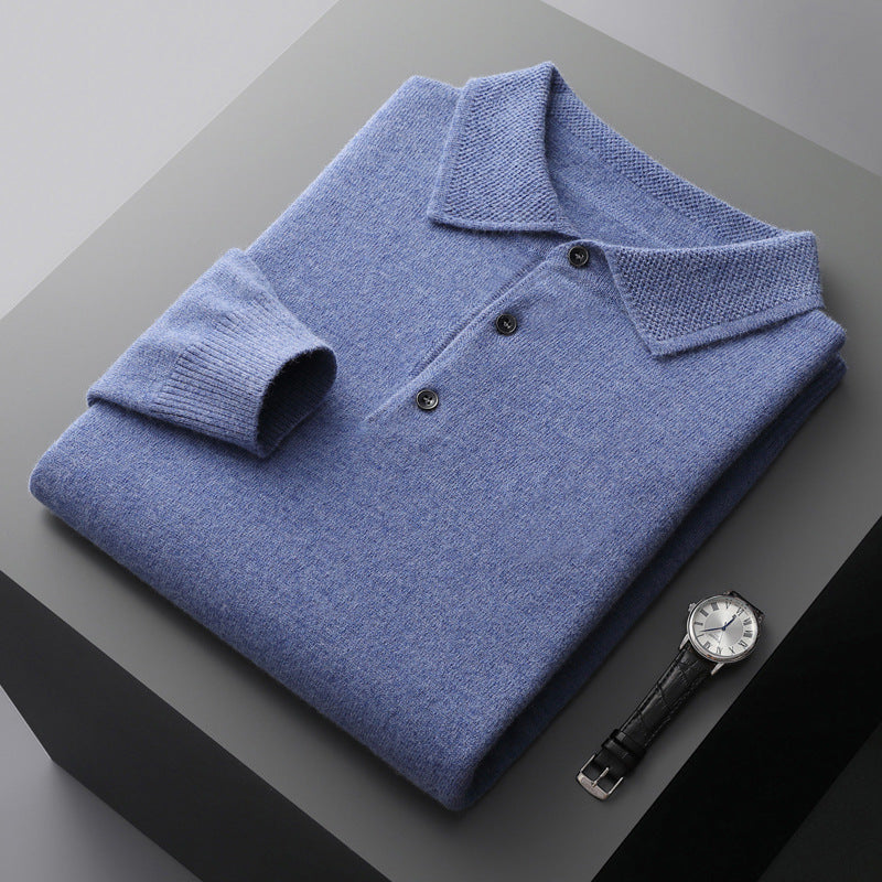 Polo Uomo Manica Lunga in Morbido Tessuto Elegante e Versatile per Occasioni Formali e Casual 2