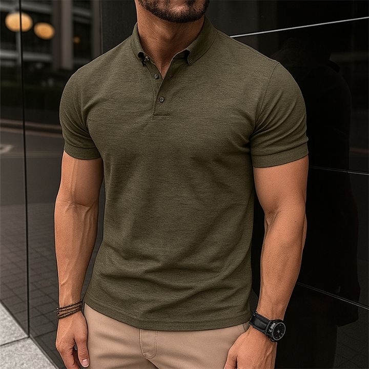 Elegantes, klassisches, lässiges und vielseitiges Kurzarm-Polo für Herren