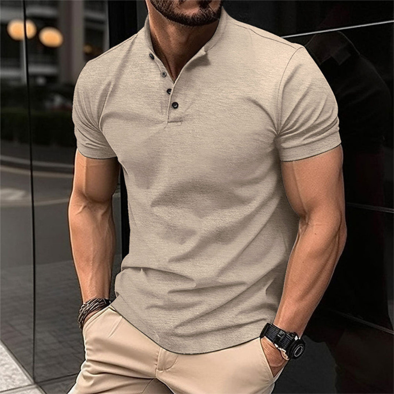 Elegantes, klassisches, lässiges und vielseitiges Kurzarm-Polo für Herren