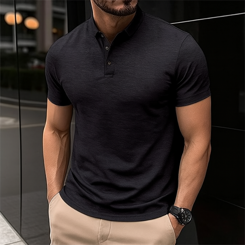 Elegantes, klassisches, lässiges und vielseitiges Kurzarm-Polo für Herren