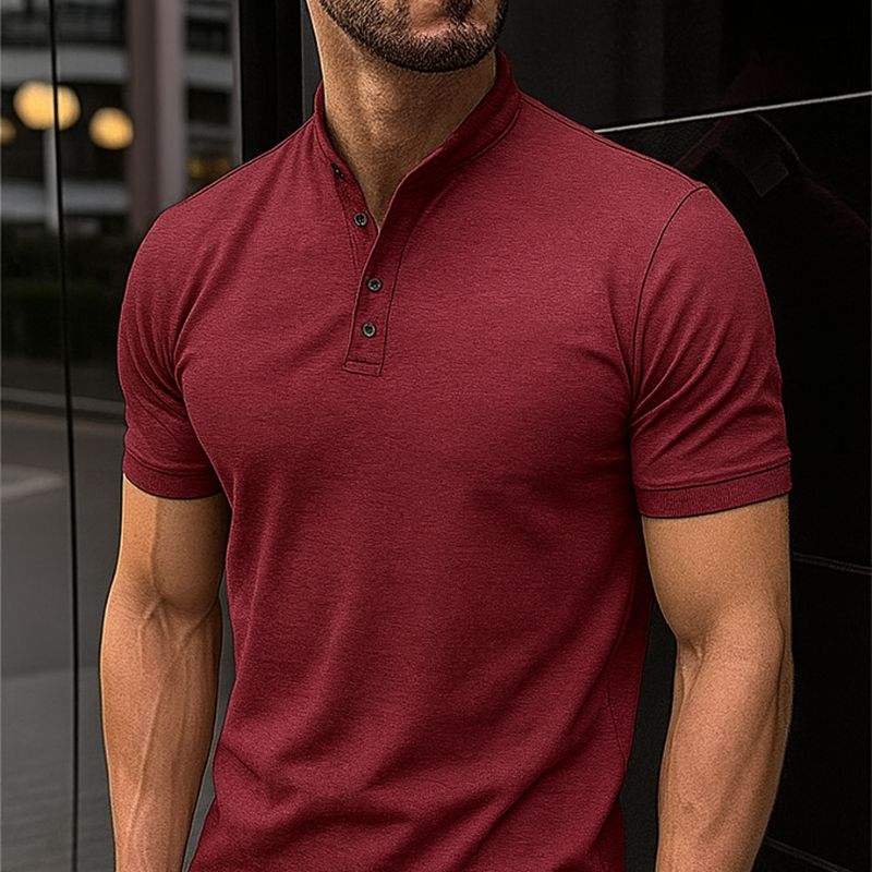 Elegantes, klassisches, lässiges und vielseitiges Kurzarm-Polo für Herren