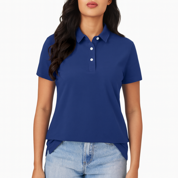Damen Polo mit kurzen Ärmeln und klassischem Kragen