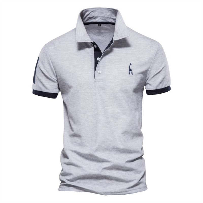 Modische Herren-Polo - Herren-Polo im lässigen Stil mit farbigen Details