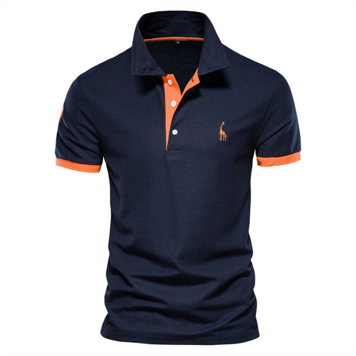 Modische Herren-Polo - Herren-Polo im lässigen Stil mit farbigen Details