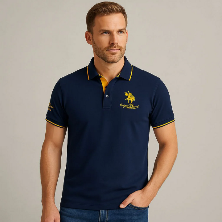 Elegante Herren-Polo mit langen Ärmeln - Klassische lässige Herren-Polo