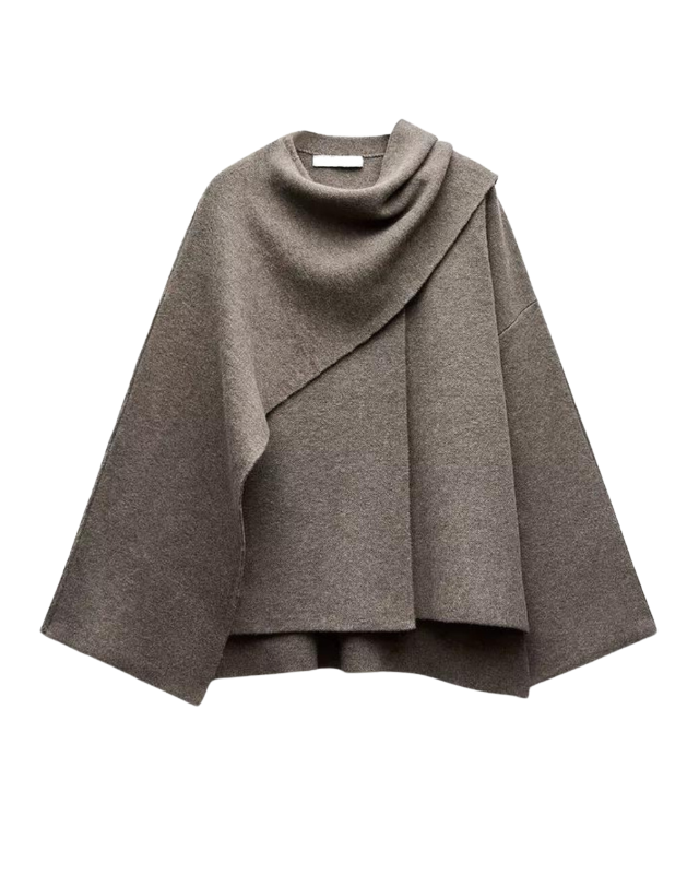 Poncho da Donna Asimmetrico Elegante e Confortevole per Inverno 1